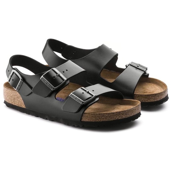 BIRKENSTOCK Milano Black Amalfi Soft Footbed - Picture 3 of 5
